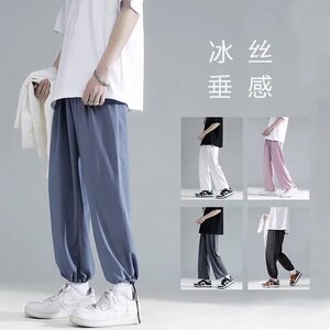 @港风  2025男生春夏直筒休闲百搭裤宽松潮流冰丝垂感 NZ240-P30图片