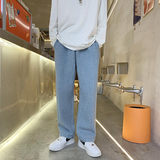 @港风大码M-5XL华夫格牛仔裤男大码秋冬新款HK21106/P65，男装牛仔裤，星座223（原229-2）
