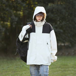 中性冲锋衣男女2025春户外森系夹克薄外套 JK001-P55图片