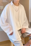 @港风防晒衣男夏季潮流白色透气超薄款长袖衬衫衬衣CS126-P38，男装防晒衣，星座223（原229-2）