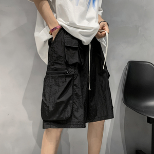 @港风 M-5XL日系工装短裤男潮大码宽松多口袋速干五分裤DK059-P40图片