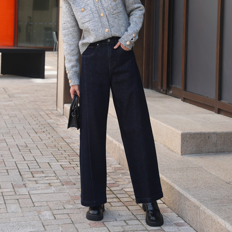 加绒弯刀裤牛仔裤女mini brand2025秋冬新款高腰显瘦镰刀裤阔腿裤,女装/女士精品,牛仔裤,淘宝优惠券,粉丝福利购,淘宝优惠卷