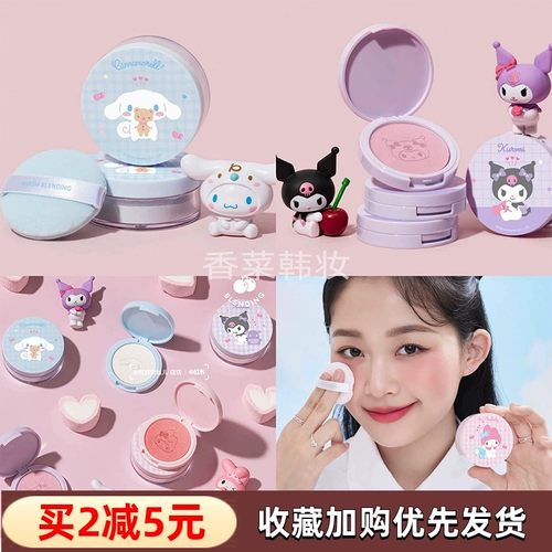 Sanrio, румяна, рассыпчатая пудра, хайлайтер, коллекция 2022, контроль жирного блеска