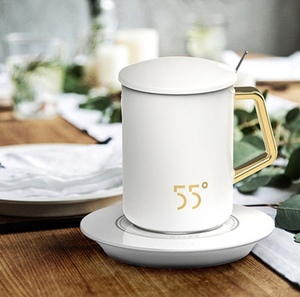 超值热卖洛可可55度杯恒温杯咖啡牛奶加热陶瓷创意生日礼物 包邮