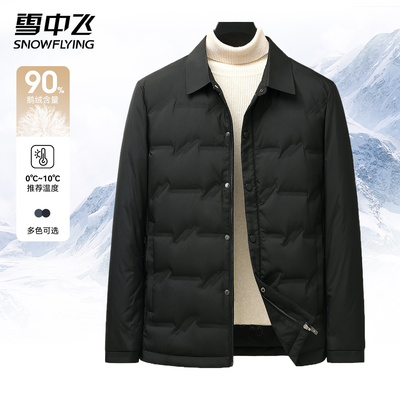 雪中飞男士鹅绒内胆羽绒服