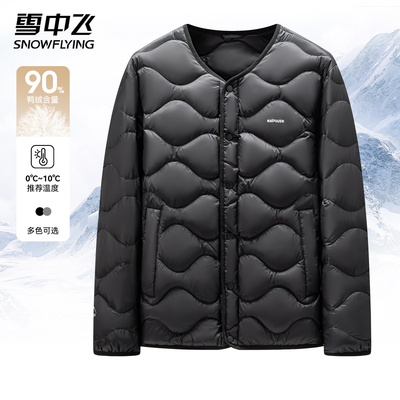 雪中飞男士短款羽绒服