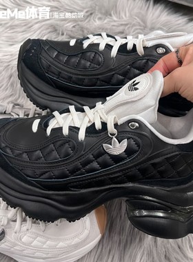 阿迪达斯三叶草女鞋2026春新品甜酷小香风厚底浮蝶鞋老爹鞋KJ3972