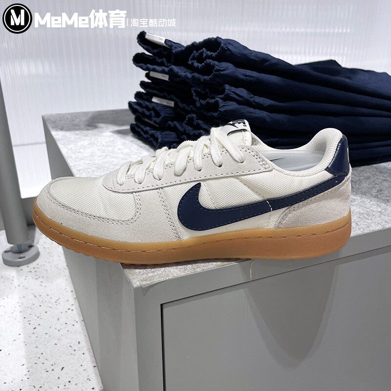 Nike耐克大童鞋2025秋新品复古橄榄球风薄底休闲运动鞋IF0465-100