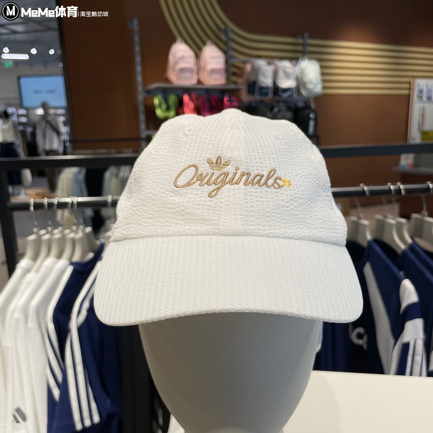 阿迪达斯三叶草女帽2026秋新款PLAID CAP格纹运动遮阳帽 KX6984