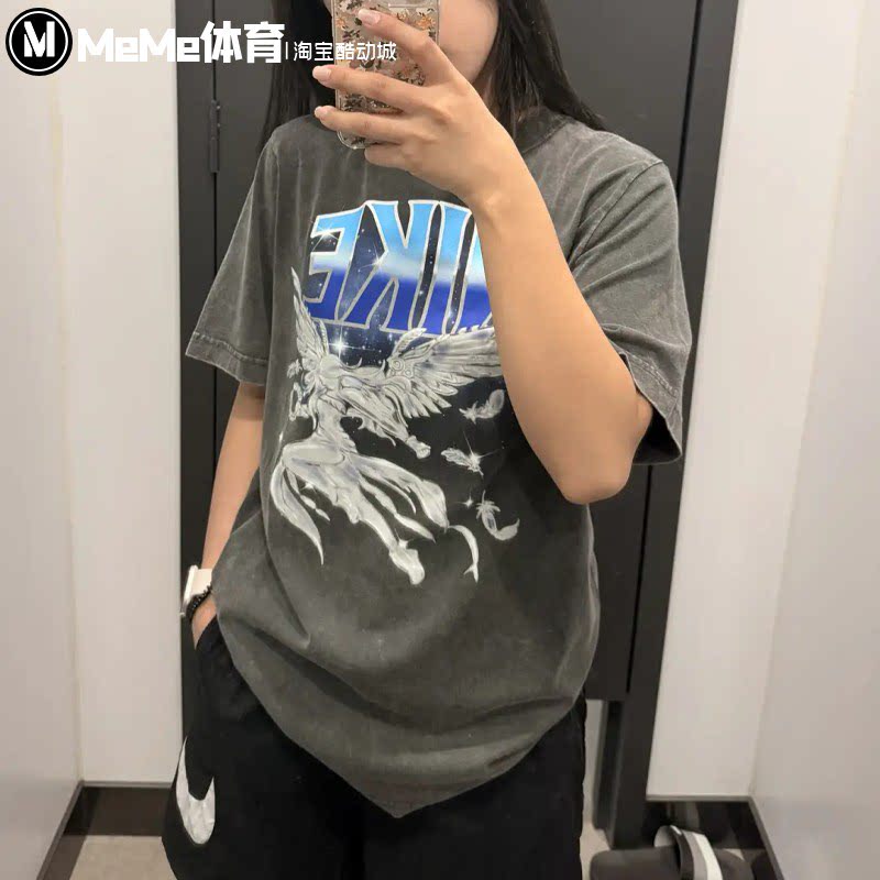 耐克女装2026秋款复古天使翅膀印花宽松美式休闲短袖 IW1198-060