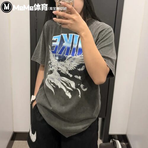 耐克女装2026秋款复古天使翅膀印花宽松美式休闲短袖 IW1198-060