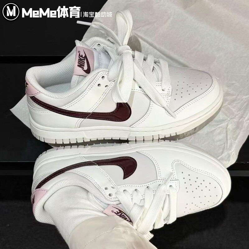 耐克女鞋2025冬季新品DUNK LOW复古漆面大钩小白鞋板鞋IM6025-121