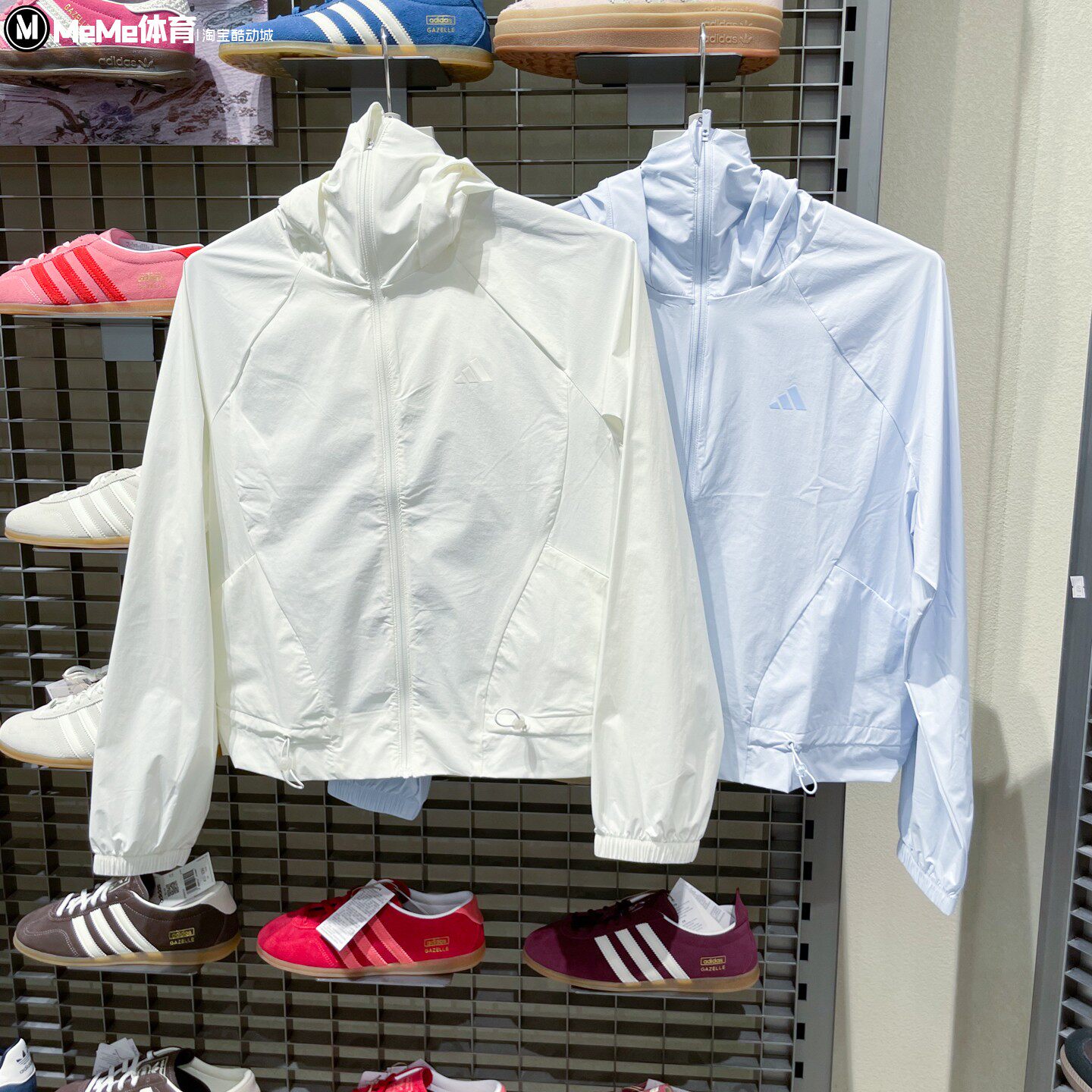 阿迪达斯女子2026春款防晒UPF50+梭织透气夹克外套 KH2711 KH2713