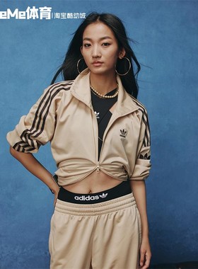 阿迪达斯三叶草男女情侣款2024冬季复古双拉链运动夹克外套JL8399