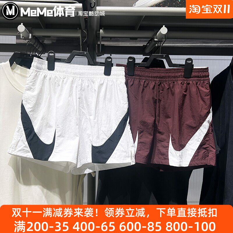 耐克女裤2025秋季款中腰宽松透气健身训练运动短裤HV2360-100-652
