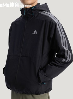 阿迪达斯男装2026春季新品加绒保暖拒水三合一运动夹克外套KW4765