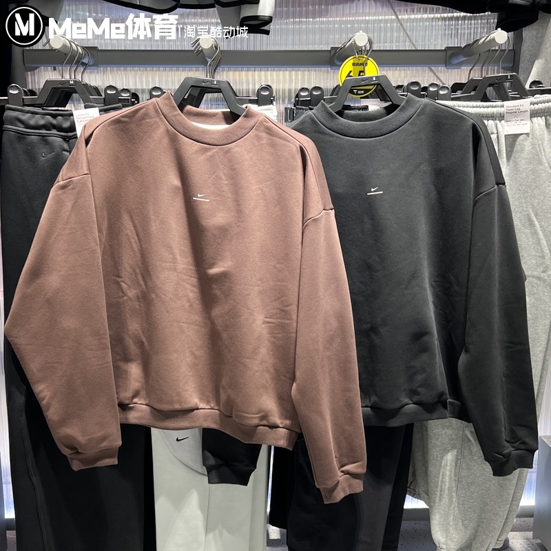 耐克男子卫衣2025冬季新品加绒保暖宽松休闲运动套头衫IM5902-237
