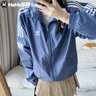 阿迪达斯三叶草男运动服2024冬款户外健身训练防风夹克外套JM2715