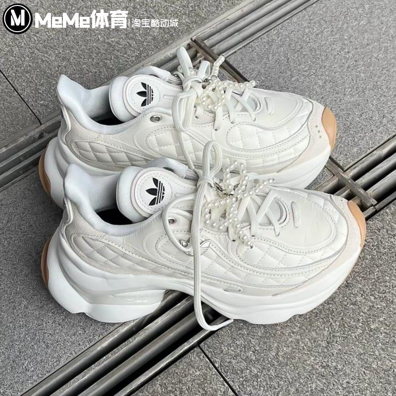 阿迪达斯三叶草2026新品女子小香风菱格纹厚底浮蝶鞋老爹鞋HQ2643,运动鞋new,运动休闲鞋,淘宝优惠券,粉丝福利购,淘宝优惠卷