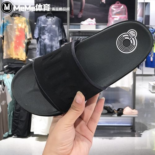 大LOGO轻便沙滩一字拖拖鞋耐克男