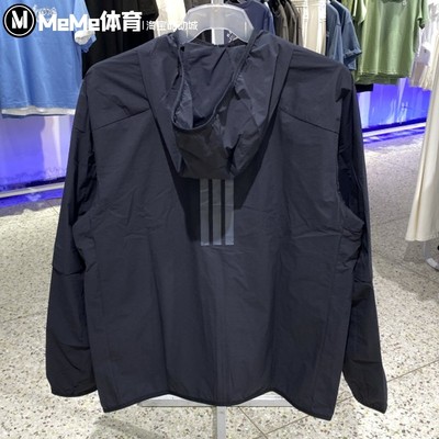 阿迪达斯男装2025秋季新品舒爽凉感防晒衣运动休闲连帽外套KB5157