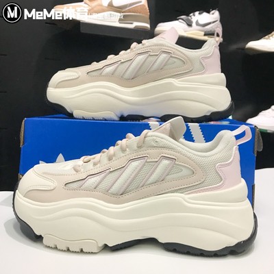 阿迪达斯三叶草女鞋2024春新款厚底休闲鞋运动增高透气板鞋IG6044