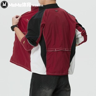 613 男子撞色拼接机车风运动休闲夹克外套IF2029 耐克2026春季 新品