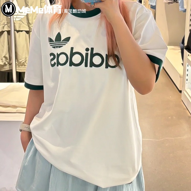 阿迪达斯三叶草男子纯棉短袖T恤