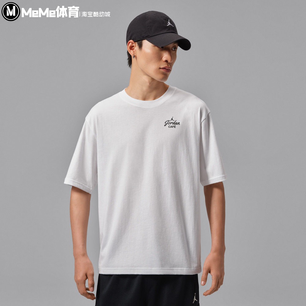 Nike耐克男装2026秋新款纯棉圆领AJ3拿铁拉花图案短袖 IF3111-100