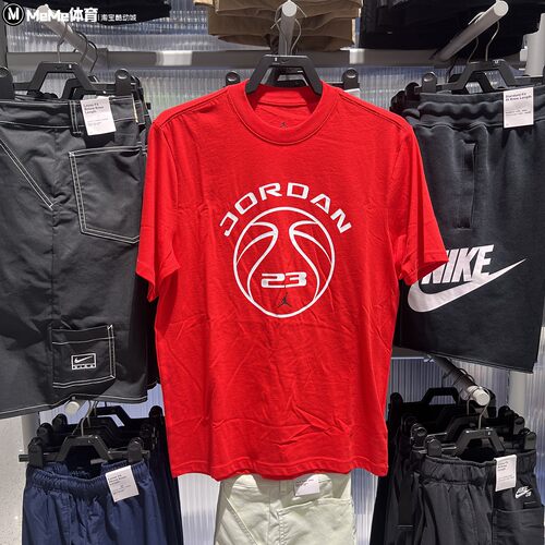 耐克男装2026秋款Air Jordan23号篮球印花纯棉运动短袖IO0041-658
