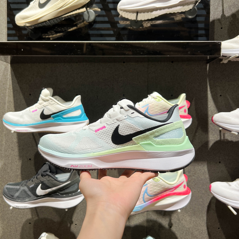 NIKE耐克女鞋2024夏季新款ZOOM运动减震透气公路跑步鞋DJ7884-105