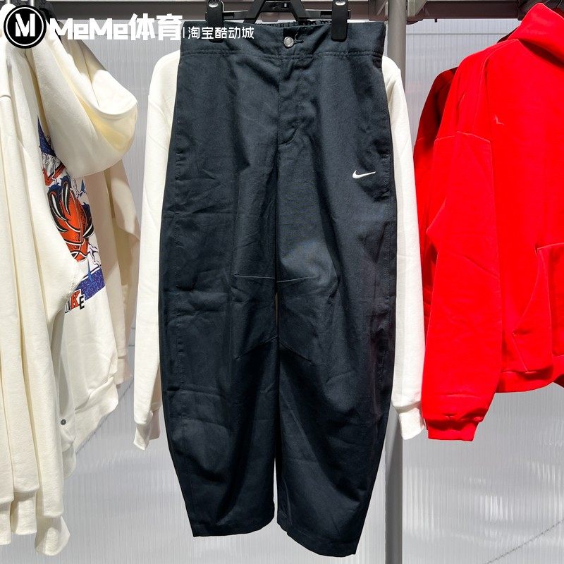 耐克女裤2026春季新品刺绣小标厚实纯棉休闲运动九分裤HV2087-010