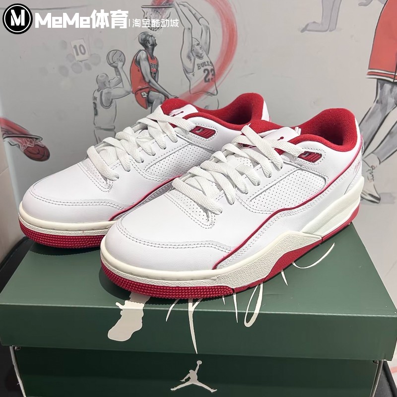 耐克男鞋2025秋季新品经典红白撞色AJ运动鞋来福鞋板鞋HF3255-106