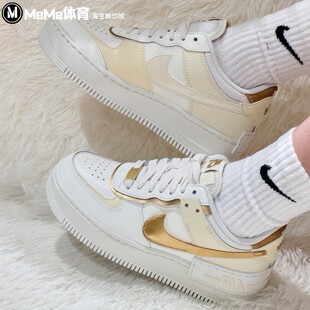 耐克女鞋Air Force 1经典空军一号厚底板鞋2024冬新款 DZ1847-108