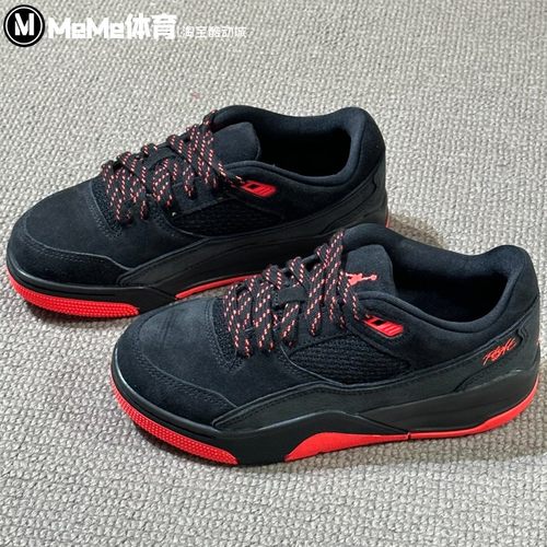 耐克2026马年新春款大童鞋AJ复古翻毛皮黑红福来鞋 HF3333-011