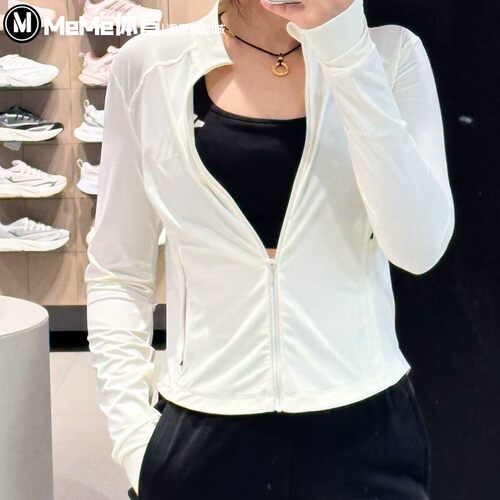 阿迪达斯女装2025夏新品立领修身纯色防晒衣KE5779 KE5780 KE5781