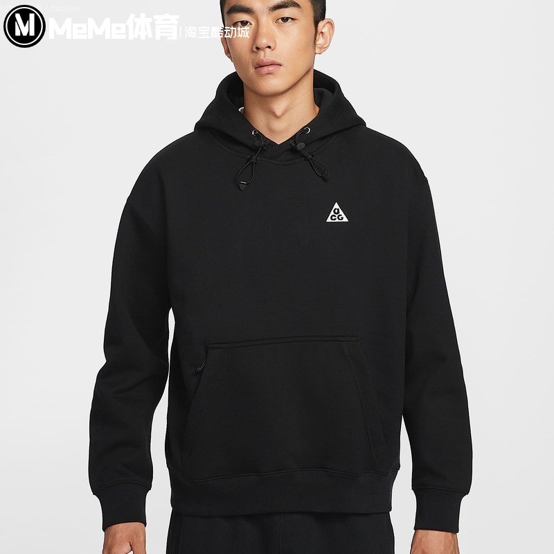 耐克男子卫衣2025冬季新品加绒保暖休闲运动套头连帽衫DZ3393-011