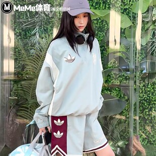 阿迪达斯三叶草联名款卫衣男装2025夏小清新宽松套头运动服JC5971