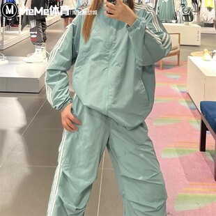 阿迪达斯男女同款夹克2024秋新款立领拒水防泼休闲运动外套JI6648