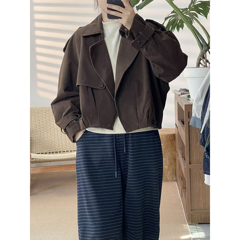 2025秋冬新款翻领一粒扣外套女宽松显瘦百搭休闲上衣-12666,女装/女士精品,汉服上装,淘宝优惠券,粉丝福利购,淘宝优惠卷