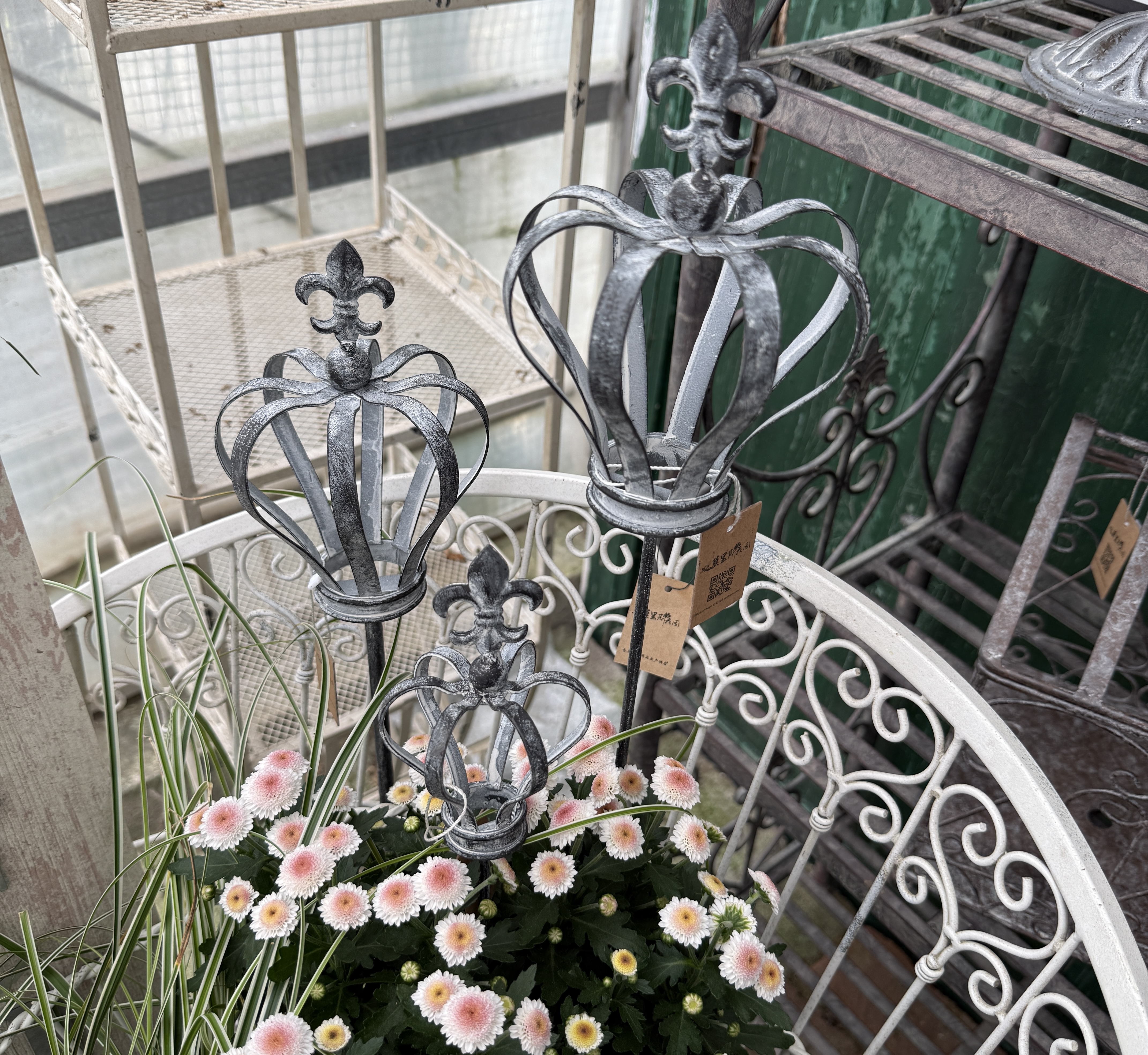 莫里斯花园 外单订单花园杂货皇冠花插花盆插