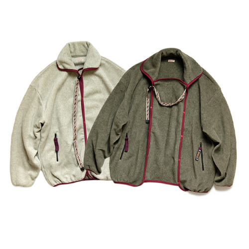 多功能宽松摇粒绒卫衣夹克