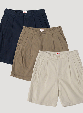 BEAMS JAPAN 22SS 日系潮流户外廓形红绳五分双褶休闲运动短裤