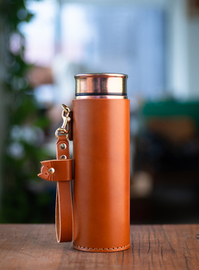 dadali手工定制适用太可taic480mll钛保温杯头层牛皮多种提手杯套