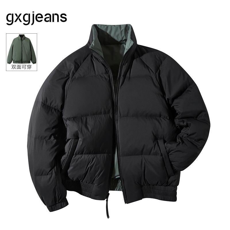 gxg.jeans男装 两面穿简约时尚休闲立领羽绒服外套男 25年冬新品