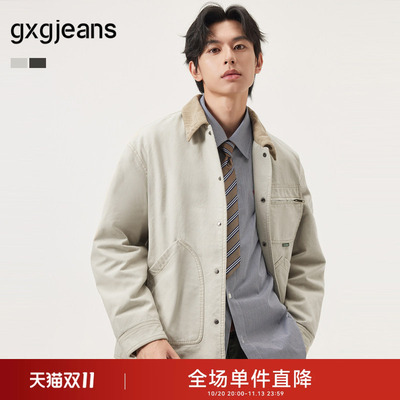 gxg.jeans男装 多色工装风底特律翻领巴恩风夹克外套男士26秋热卖