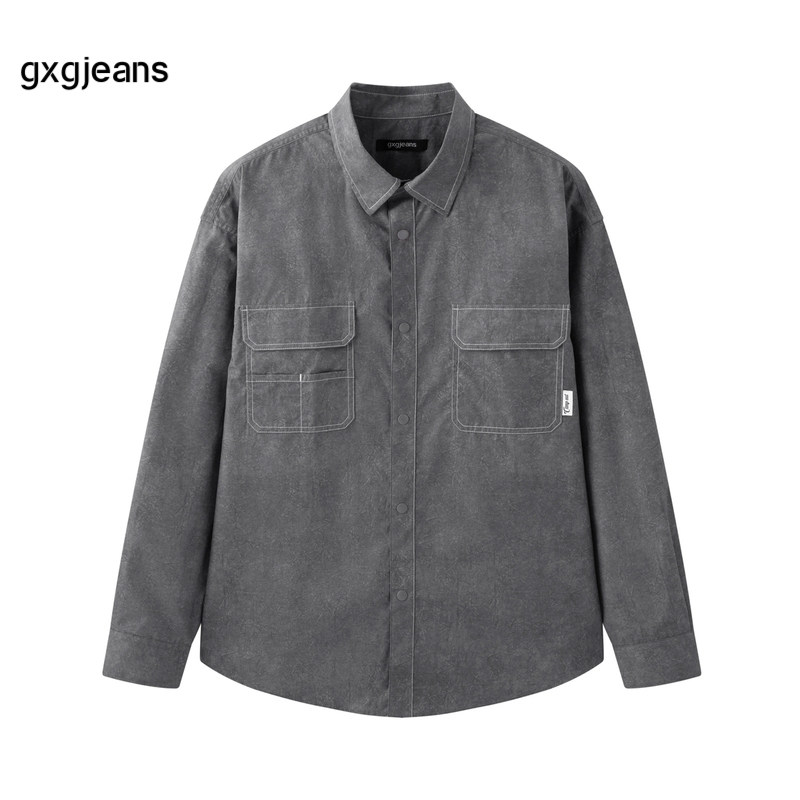 gxg.jeans男装春季新款翻领长袖衬衫JFX10302541