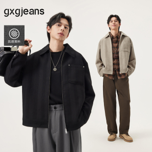 25秋新品 gxg.jeans男装 多色肌理感满印宽松翻领行政夹克外套男