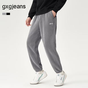 休闲裤 gxgjeans男装 2024年冬季 新款 子 肌理感束脚长裤 2色可选