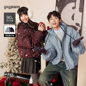 gxgjeans工装 风立领夹克式 羽绒服